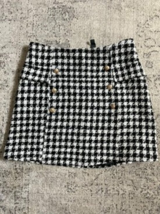 Alya Dresses & Skirts - 🧡3/15 Alya Black White Plaid Mini Skirt L